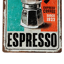 Kleinbild 5 Blechschild Espresso 20 x 30 cm