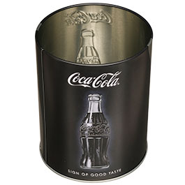 Kleinbild 8 Blech-Spardose Coca-Cola-Logo schwarz