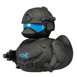 Kleinbild 1 SEK Badeente Tom Tactical - Schwarze Quietscheente im SEK-Look mit VDB-Logo