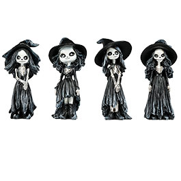 Produktbild zu Dekofiguren Hexen Nightmare-Witches handbemalt 4er Set ...