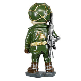Kleinbild 4 Dekofigur Army Skelett Totenkopf 16,5 cm