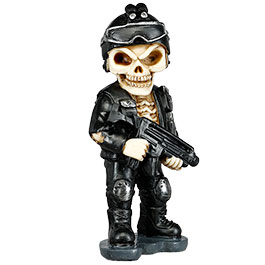 Kleinbild 1 Dekofigur Black Army Skull Skelett Totenkopf 16 cm
