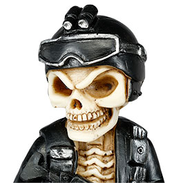Kleinbild 5 Dekofigur Black Army Skull Skelett Totenkopf 16 cm