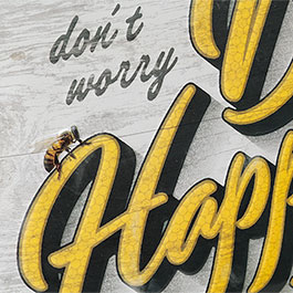 Kleinbild 3 Nostalgic Art Blechschild Bee Happy Special Edition 20 x 30 cm