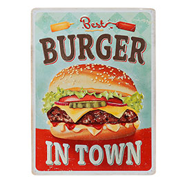 Produktbild zu Nostalgic Art Blechschild Best Burger In Town 30 x 40 cm ...