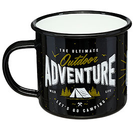 Kleinbild 1 Nostalgic Art Emaille Becher Outdoor Adventure 360 ml schwarz-wei�
