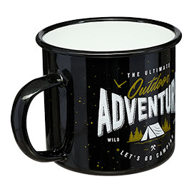 Kleinbild 2 Nostalgic Art Emaille Becher Outdoor Adventure 360 ml schwarz-wei�