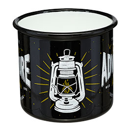 Kleinbild 4 Nostalgic Art Emaille Becher Outdoor Adventure 360 ml schwarz-wei�