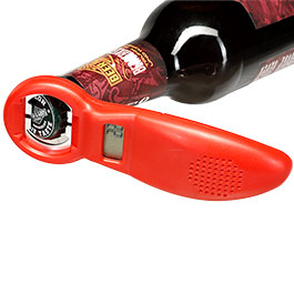 Kleinbild 2 Flaschen�ffner mit digitalem Z�hlwerk Bierz�hler inkl. Batterie ca. 14 cm rot
