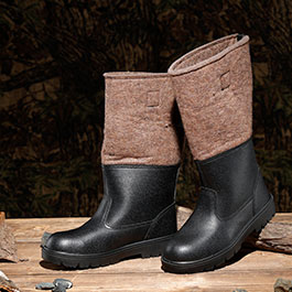 Kleinbild 1 Brandit Knobelbecher Filz Winterstiefel gefttert schwarz-braun