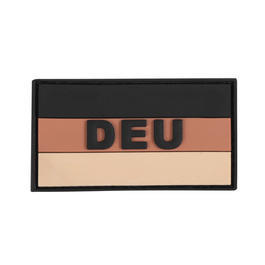 3D Rubber Patch mit Klettflche Deutschlandflagge DEU khaki/schwarz