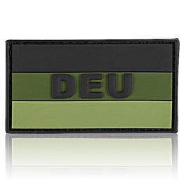 3D Rubber Patch mit Klettflche Deutschlandflagge DEU oliv/schwarz