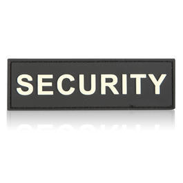 3D Rubber Patch Security schwarz glow nachleuchtend