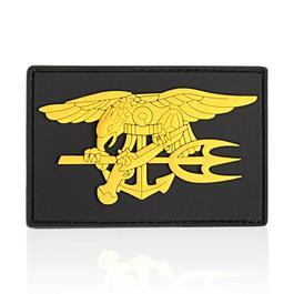 3D Rubber Patch mit Klettflche SEAL schwarz/gelb