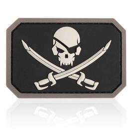 Mil-Spec Monkey 3D Rubber Patch mit Klettflche Pirate Skull swat