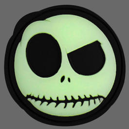 3D Rubber Patch Big Nightmare Smiley schwarz glow nachleuchtend Bild 1 xxx: