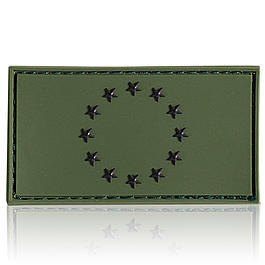 3D Rubber Patch mit Klettflche EU Flagge oliv/schwarz