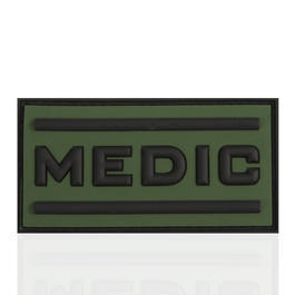 3D Rubber Patch Black Medic forest