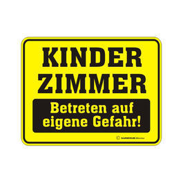 Metallschild Kinderzimmer