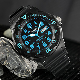 Casio Armbanduhr Collection MRW-200H-2BVEF schwarz blau Bild 4