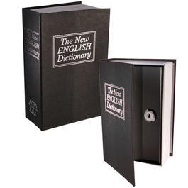 Buchsafe Wörterbuch mit Schlüssel schwarz
