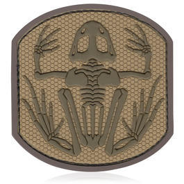 Mil-Spec Monkey 3D Rubber Patch mit Klettflche Frog Skeleton desert