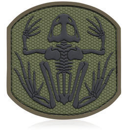 Mil-Spec Monkey 3D Rubber Patch mit Klettflche Frog Skeleton forest