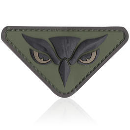3D Rubber Patch Owl Head forest