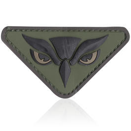3D Rubber Patch mit Klettflche Owl Head forest