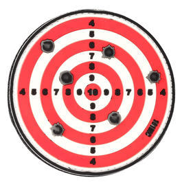 101 INC 3D Rubber Patch mit Klettflche target rot/wei