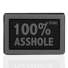 101 INC 3D Rubber Patch mit Klettflche 100% Asshole grau/schwarz
