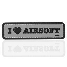 101 INC. 3D Rubber Patch I Love Airosoft grau/schwarz