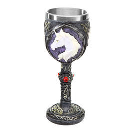 Fantasy Kelch Einhorn mit Edelstahleinsatz