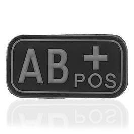 3D Rubber Patch mit Klettflche Blutgruppe AB positiv swat