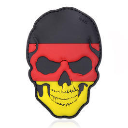 101 INC 3D Rubber Patch mit Klettflche Skull Deutschland schwarz/rot/gold