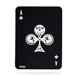 101 INC 3D Rubber Patch mit Klettflche Kreuz Ass schwarz/wei