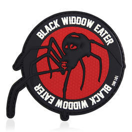 101 INC 3D Rubber Patch mit Klettflche Black Widdow Eater schwazr/rot