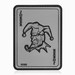 101 INC 3D Rubber Patch mit Klettflche Joker grau/schwarz