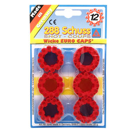 Edison 12-Schuss-Ring Zndplttchen Munition fr Spielzeugwaffen, 18 Ringe, 216 Schuss