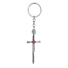 Schlsselanhnger Schwert Templaria II silber/rot
