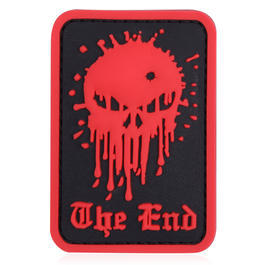 3D Rubber Patch mit Klettflche Skull The End schwarz/rot