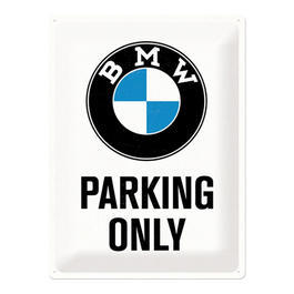 BMW Blechschild BMW Parking Only White 30x40 cm
