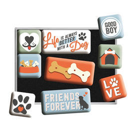 Pfoten Schild Magnet Set Everthing is better 9teilig