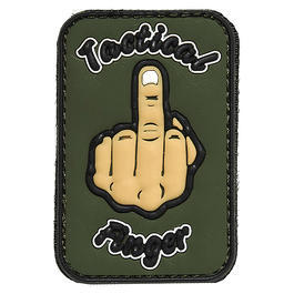 3D Rubber Patch mit Klettflche Tactical Finger oliv/schwarz