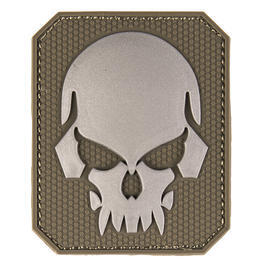 3D Rubber Patch Skull oliv