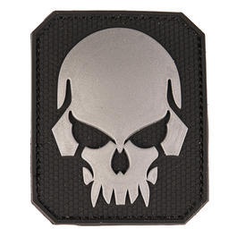 3D Rubber Patch Skull schwarz