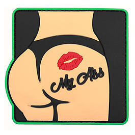 3D Rubber Patch mit Klettflche Kiss My Ass fullcolor