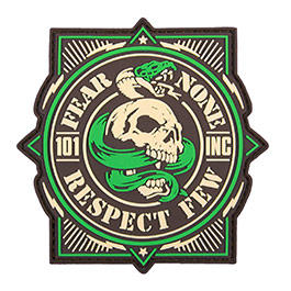 101 INC 3D Rubber Patch mit Klettflche Fear None fullcolor
