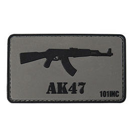 101 INC 3D Rubber Patch mit Klettflche AK47 grau/schwarz