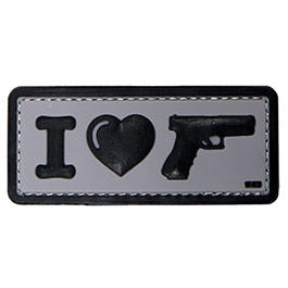 101 INC 3D Rubber Patch mit Klettflche I Love My Sidearm grau/schwarz